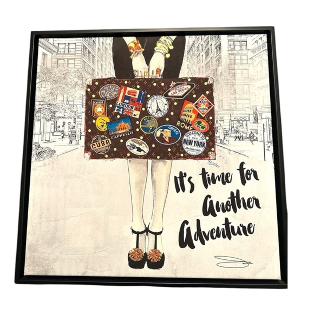 It’s time for another Adventure wall Art Print canvas with Black Frame 🧳